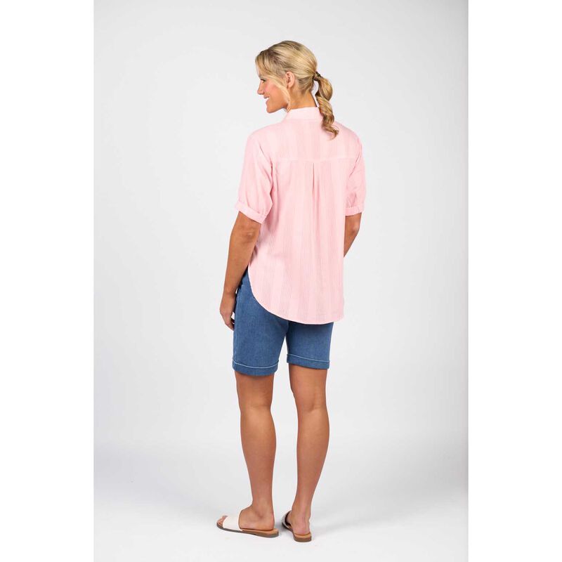 Vassalli Dropped Shoulder Shirt With Rounded Hem image number 5